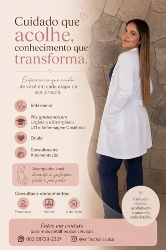 Enfermeira, doula e consultora de amamentação