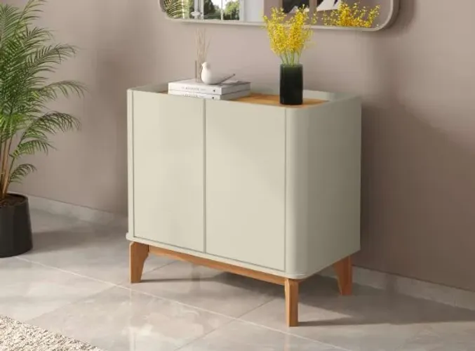 Buffet Flip 2Pts Off White/Cinamomo Patrimar - Entrega Rápida!