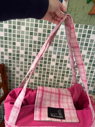 Bolsa pet Pickurruchos rosa tamanho G 60x30cm