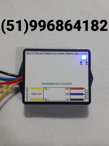Seletor automático para trafo/transformador de 3 fios