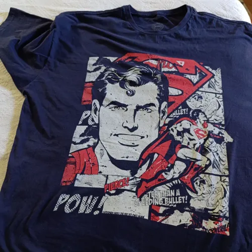Camisa Piticas Super Homem Vintage Azul 