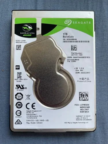 HD Interno 1TB Seagate BarraCuda 2.5"