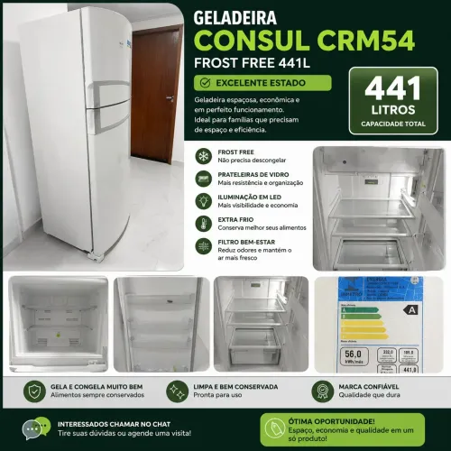 Geladeira Consul CRM54 Frost Free 441L - Excelente Estado