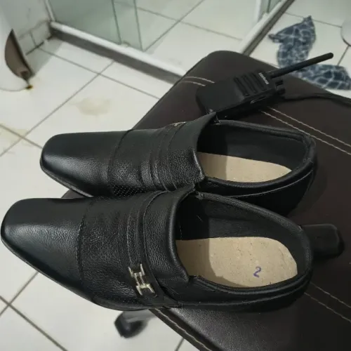 Sapato social preto couro 100 % legítimo