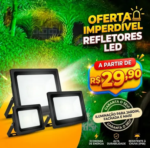 Refletor de led 50w, 100w, 200w