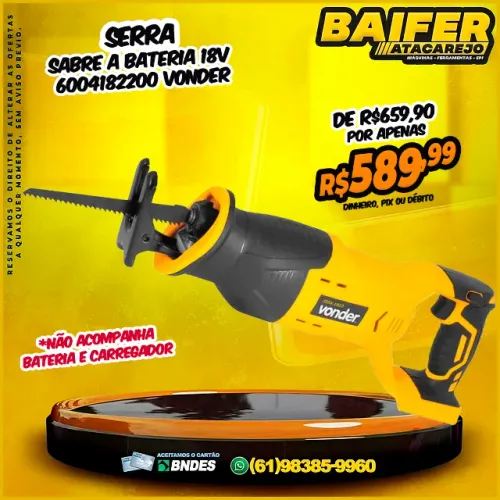 Serra Sabre a Bateria 18V 6004182200 Vonder