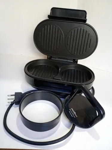 Grill / Hamburgueria Gourmet Burger Britânia 127V + aro modelador e prensador original