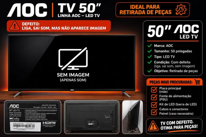 Tv AOC 50 P/ RETIRAR PEÇAS