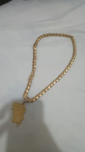 Cordão/ Corrente Friso S moeda antiga + Pingente