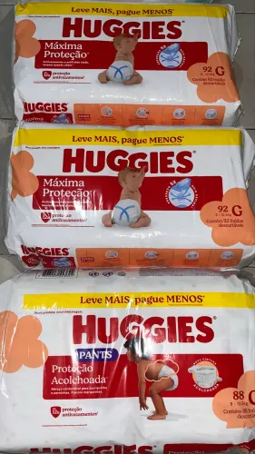 Fraldas G Huggies 92 unidades