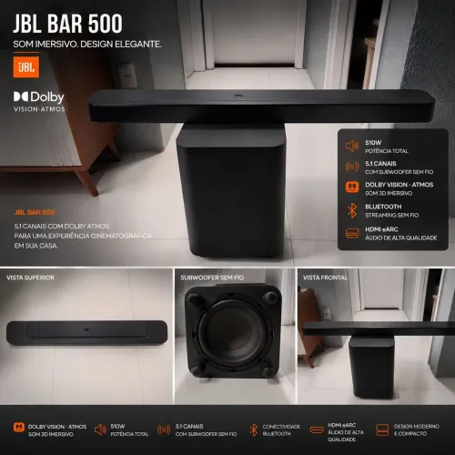SOUNDBAR JBL BAR 500 5.1