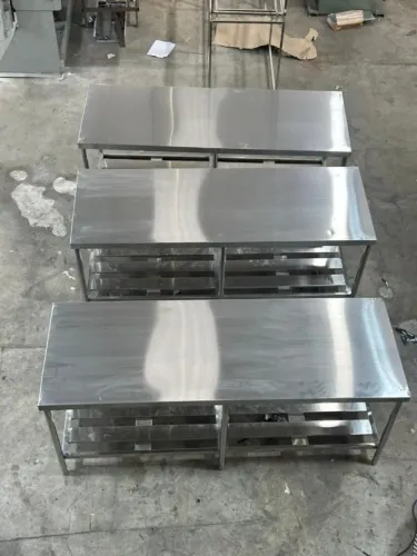 Bancada Inox 1,50m Mesa de Apoio Restaurante