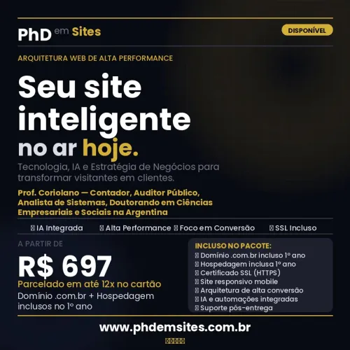 Sites Inteligentes que convertem em faturamento - PhD em Site