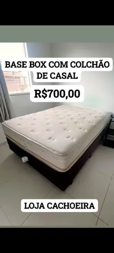 BASE BOX COM COLCHÃO DE CASAL