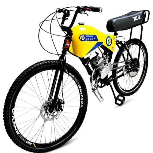 BIKE Motorizada 80cc Spitfire Freio a Disco Banco Xr Carenada ARO 29.