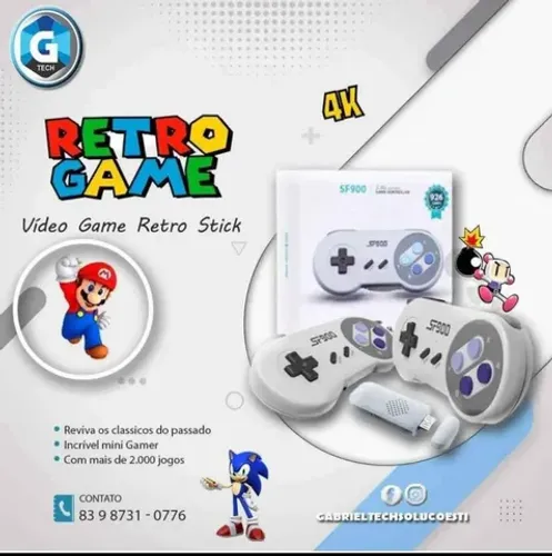 Video Game Retrô com 926 jogos de Super Nintendo (SNES) + 230 JOGOS TRADUZIDOS 