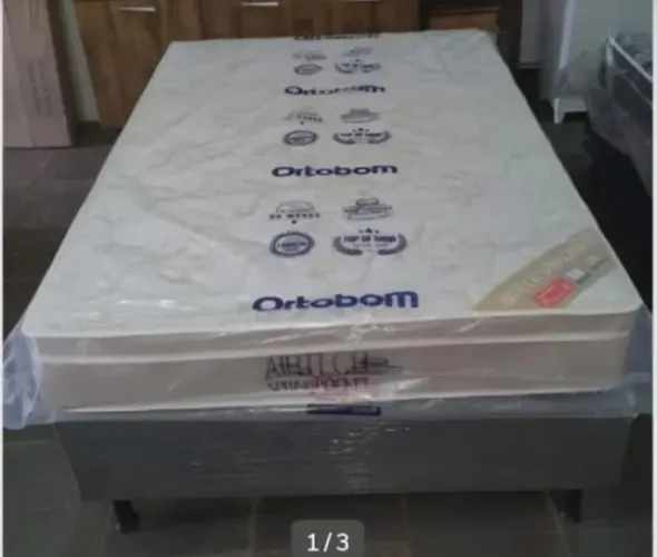 Box de casal de mola ensacada novo ortobom airtech valor 1190,00
