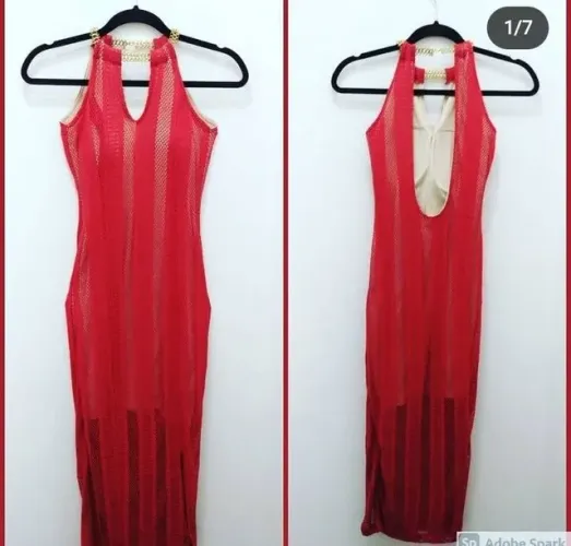 Vestido midi com bojo<br>Gata Bakana