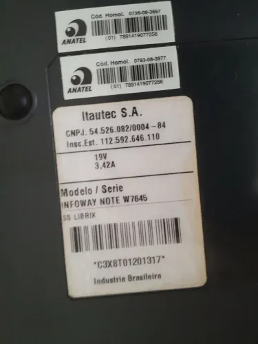 Tampa Inferior Itautec W7645 Carcaça 