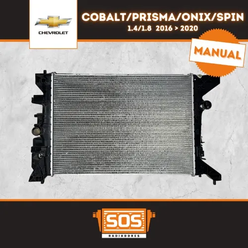 Radiador Chevrolet Cobalt/Onix/Prisma/Spin (Brasado) 2016/2020