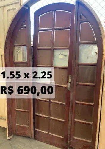 Porta com 3 folhas madeira