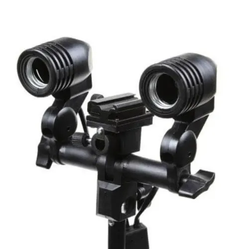 Suporte Duplo E27 p/ Lâmpadas E Sombrinha Luz Contínua Ou Flash YL104