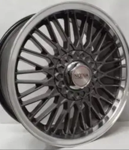 Roda aro 18 Noova Balina Bbs borda diamantada com grafite multi furos 