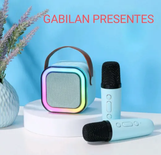 caixa de som Bluetooth com função karaoke 