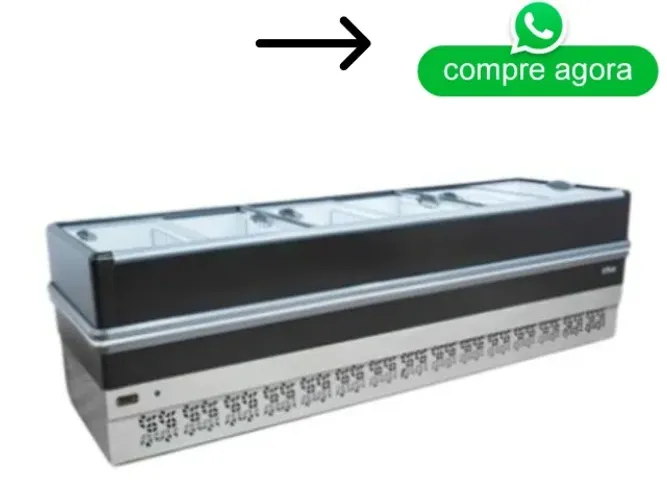 Ilha de Congelados 3 Metros Polar 220v Preta