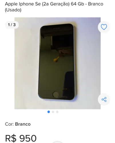 Apple Iphone Se (2a Geração) 64 Gb - Branco (Usado)