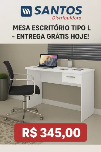 Mesa Escritório 1 Gaveta - Entrega Grátis Hoje! 
