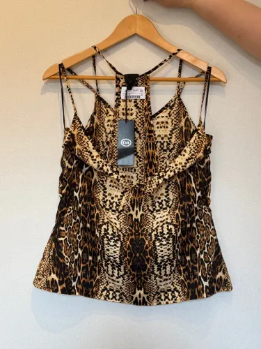 Blusa C&A Animal Print com Detalhes