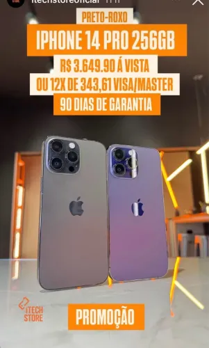 14 PRO USADO - ARMAZENAMENTO DE 256GB.!