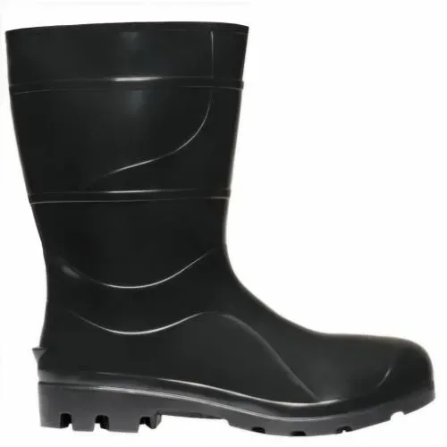BOTA PVC PRETA CANO 28CM TIPO GALOCHA N° 39 ao 45
