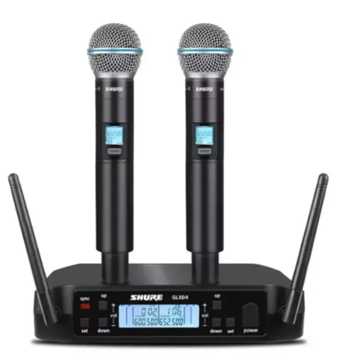 Microfone Sem Fio GLXD4 com nome shure