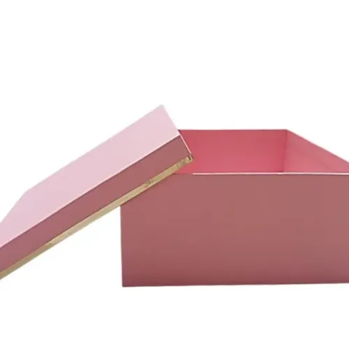 Caixa Quadrada com Borda Dourada - 20x20x10cm - 1,5gr