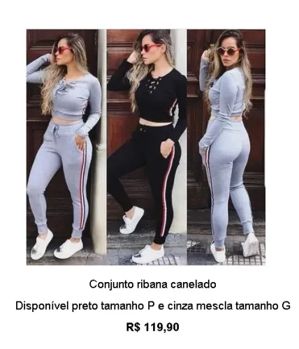 Conjunto ribana canelado