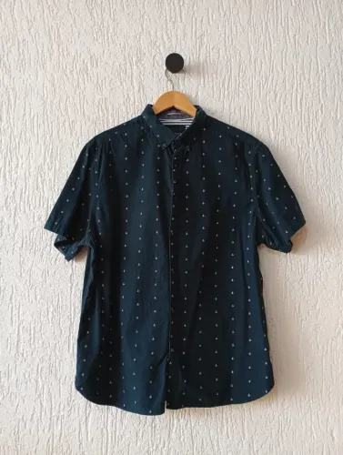 camisa cactus man azul escura vest g