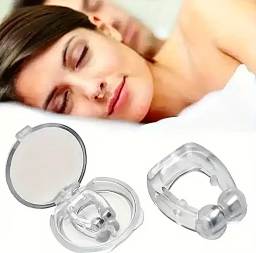 Kit C/4 Clip Nasal Anti Ronco Apneia Nariz Magnético Com Imã . Com estojo