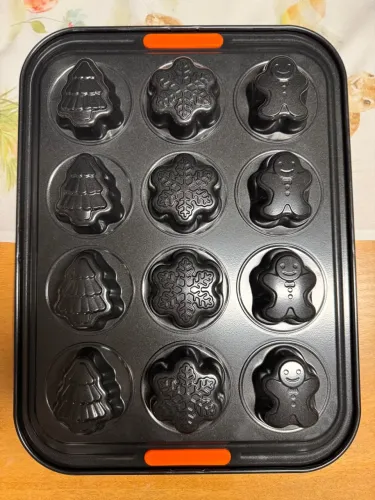 Forma de metal para Doces Natalinos com alças de silicone