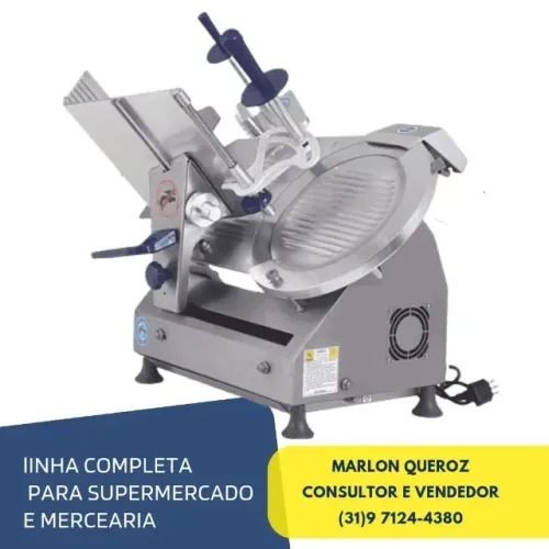 Fatiador de Frios Semi Automático Inox Bivolt 30Cm