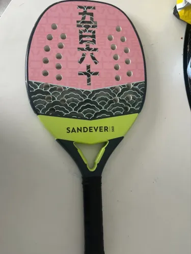 Raquete de Beach Tennis Sandever Btr 560 Fibra de Vidro e Carbono Btr 560 or