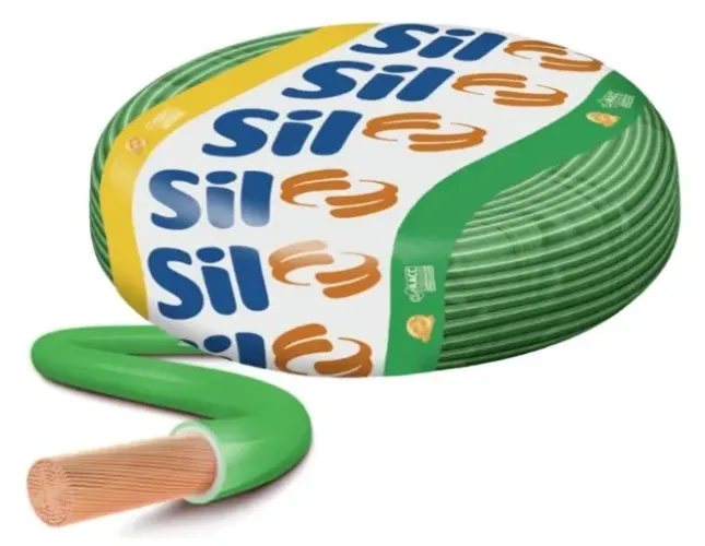 Cabo Fio flexivel SIL 16mm verde 100metros