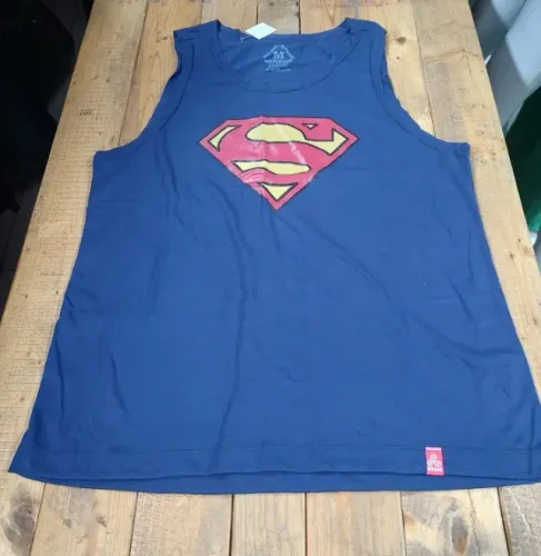 CAMISETA AZUL TEMA SUPER-MEN TAMANHO M VALOR 24,99
