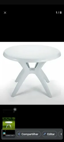 Mesa de plástico redonda (7 unidades)