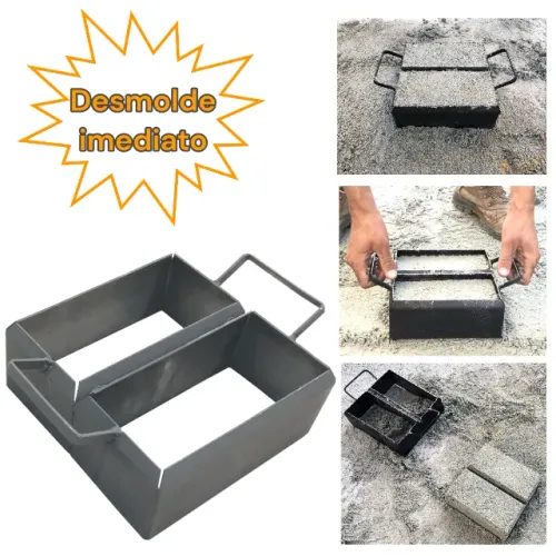 Molde Manual de aço para produzir Bloquete Paver, Desforma imediata 20x20x8