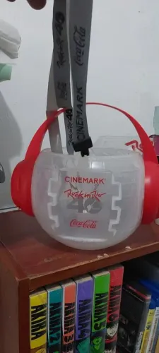 Balde de pipoca Cinemark Rock in Rio 40 anos