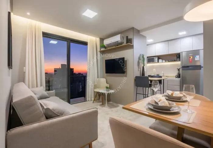 Apartamento mobiliado para alugar no Menino Deus de 1 quarto