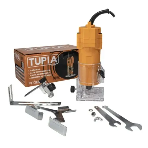 Tupia Manual Laminadora 650W Elétrica 220V Para Trabalhos em Madeira - Pró Euro