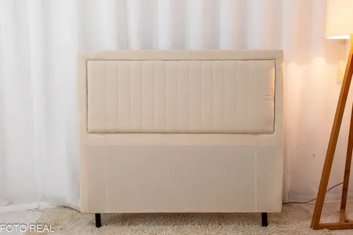 Cabeceira de Cama Casal - Bege Claro rf75